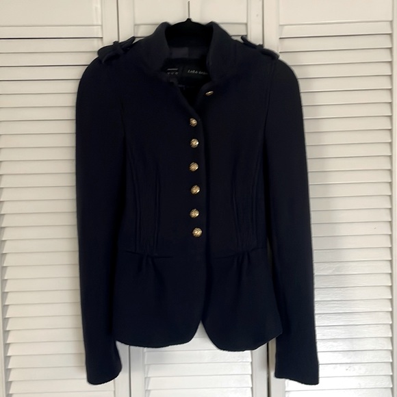 Zara Jackets & Blazers - Small Zara Navy Wool Jacket
